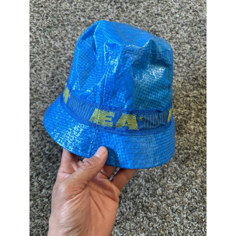 Ikea Knorva Frakta Bucket Hat Cap Adult Blue‎ Polypropylene OSFM IKEA Hat